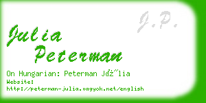 julia peterman business card